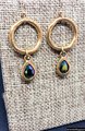 Hammered Hoop Drop Earrings
