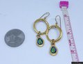 Hammered Hoop Drop Earrings