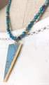 Jasper, Chrysocolla, and Amethyst Beaded Necklace