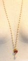 Red Resin Bezel and Freshwater Pearl Necklace II