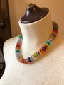 Rainbow Resin Cube Necklace