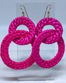 Double Hoop Rattan Earrings