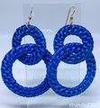 Double Hoop Rattan Earrings