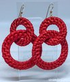 Double Hoop Rattan Earrings