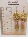 Rattan and Jute Tassel Earrings