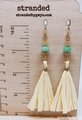 Dramatic Jade and Raffia Earrings