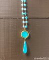 Opalescent Bezel, Calcedony, and Agate Pendant Necklace