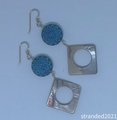 Czech Glass and Mother of Pearl Earrings