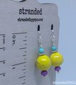 Yellow and Blue Howlite Earrings