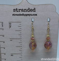 Sunstone and Czech Glass Earrings