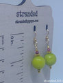 Green Dyed Jade and Rhodonite Earrings
