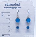 Blue Resin and Tiger’s Eye Earrings