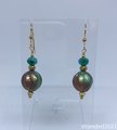 Melon-cut Czech Glass Bead Earrings