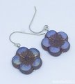 Sterling Silver Hibiscus Earrings