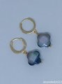 Abalone Drop Huggie Earrings