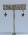 Abalone Mosaic Huggie Drop Earrings