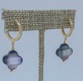 Abalone Drop Huggie Earrings