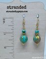 Melon-cut Czech Glass Bead Earrings