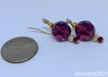 Burgundy Quartz Drop Earrings