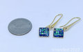 Gold Abalone Drop Earrings