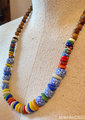 Recycled Glass and Wood Necklace