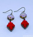 Etched Crystal Drop Earrings