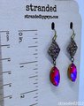 Fuchsia Crystal Drop Earrings