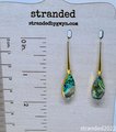 Elongated Abalone Drop Earrings