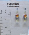 Etched Crystal and Vintage Pearl Earrings