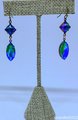 Glacier Blue and Vitrail Crystal Drop Earrings