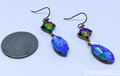 Glacier Blue and Vitrail Crystal Drop Earrings