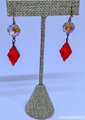 Etched Crystal Drop Earrings