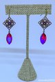Fuchsia Crystal Drop Earrings