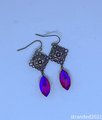 Fuchsia Crystal Drop Earrings