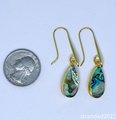 Elongated Abalone Drop Earrings