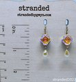 Etched Crystal and Vintage Pearl Earrings
