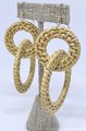 Double Hoop Rattan Earrings