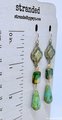 Antique Brass and Czech Glass Earrings