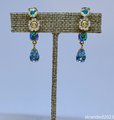 Hand-Set Crystal Daisy Drop Earrings