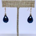 Dark Peacock Shell Pearl Earrings