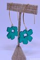 Acetate Flower Splash Earrings
