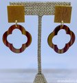 Tortoise Quatrefoil Acetate Earrings
