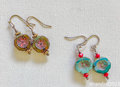 Czech Glass Flower Sterling Silver Earrings