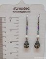 Baroque Gem and Gunmetal Earrings