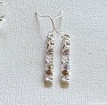 Crystal and Sterling Silver Stick Earrings