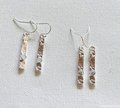 Crystal and Sterling Silver Stick Earrings