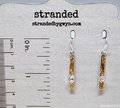 Crystal and Sterling Silver Stick Earrings