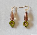 Bronze Hibiscus Earrings