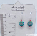 Czech Glass Flower Sterling Silver Earrings