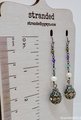 Baroque Gem and Gunmetal Earrings